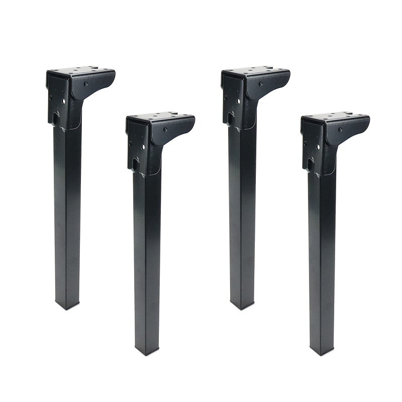 Geesatis Furniture Legs, Folding Metal Table Legs, Adjustable Replacement Desk Legs for Sofa Office Table Loveseat Dresser, with Mounting Screws, 4 Pack Black 12.6 inch - Image 1